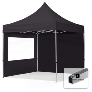 Miete: TOOLPORT Faltpavillon 3x3m - 2 Seitenteile schwarz