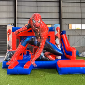 Miete Spyderman Hüpfburg Multiplayer mit Rutsche